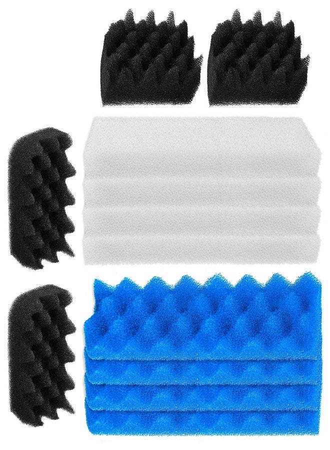 IFERLA 12 Pack Bio Foam Compatible with Fluval 406 & 407 Canister Filter, Filter Sponge Replacement Aquarium Filter Media for Biological Filtration, Including Blue White Black Filter Media Replacement Kit - Image 1